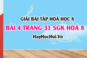 Giải bài 4 trang 31 SGK Hoá 8: Khái niệm đơn chất, hợp chất, nguyên tử, phân tử